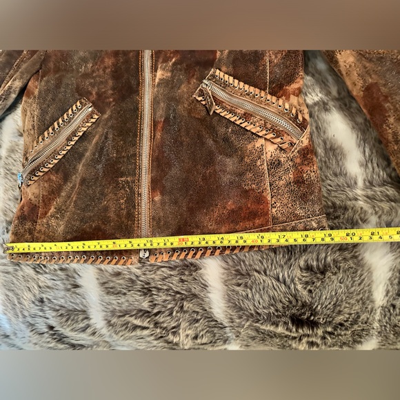 Men’s GIMO’S 100% pelle leather jacket medium small brown tan - Picture 11 of 16